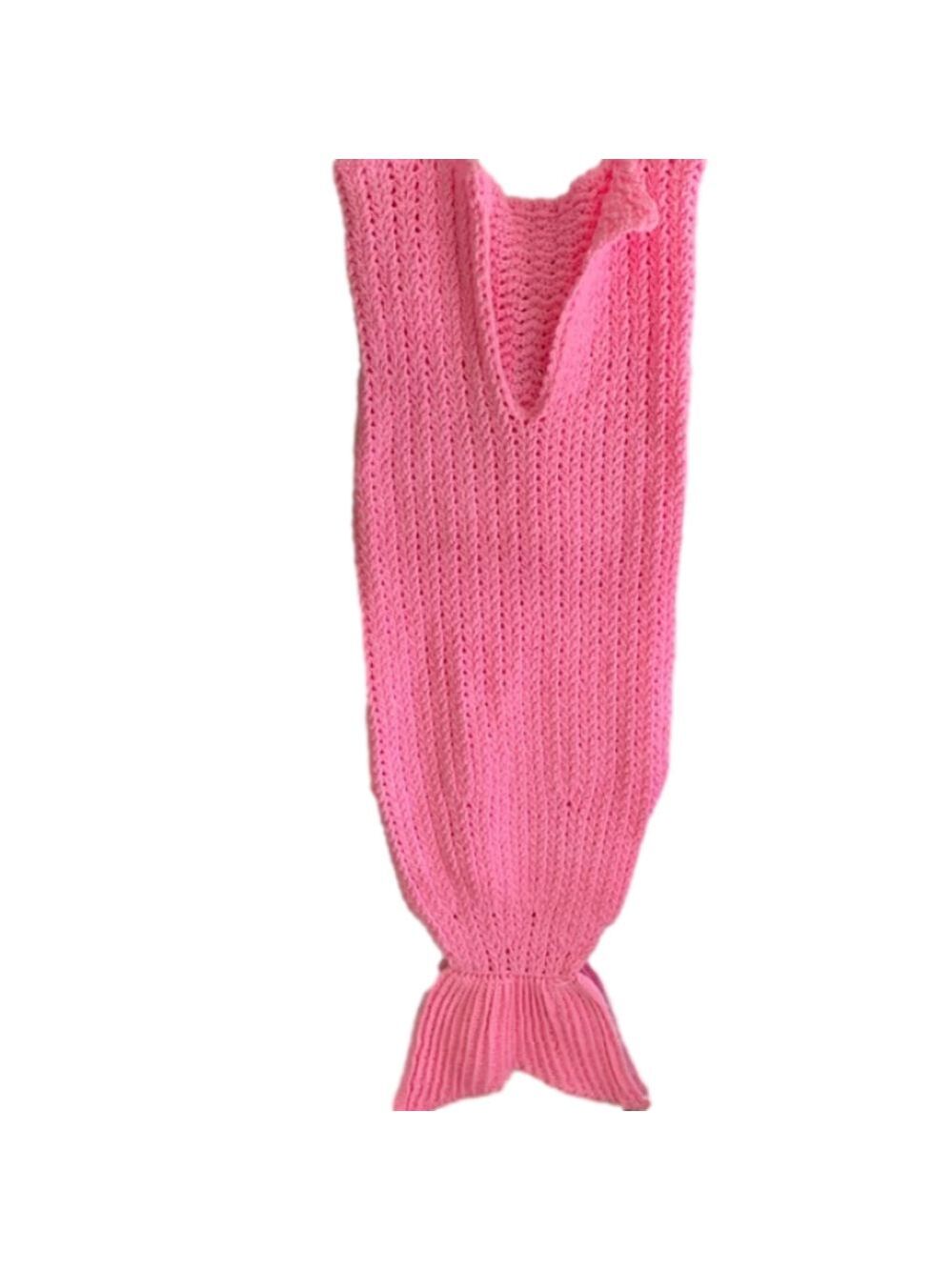 Pink Mermaid Tail Crochet Handmade Blanket/Snuggie